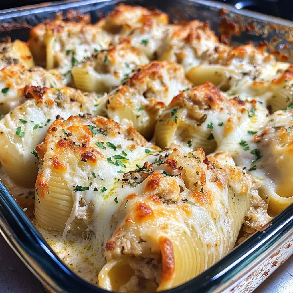 Chicken & Stuffing Stuffed Shells