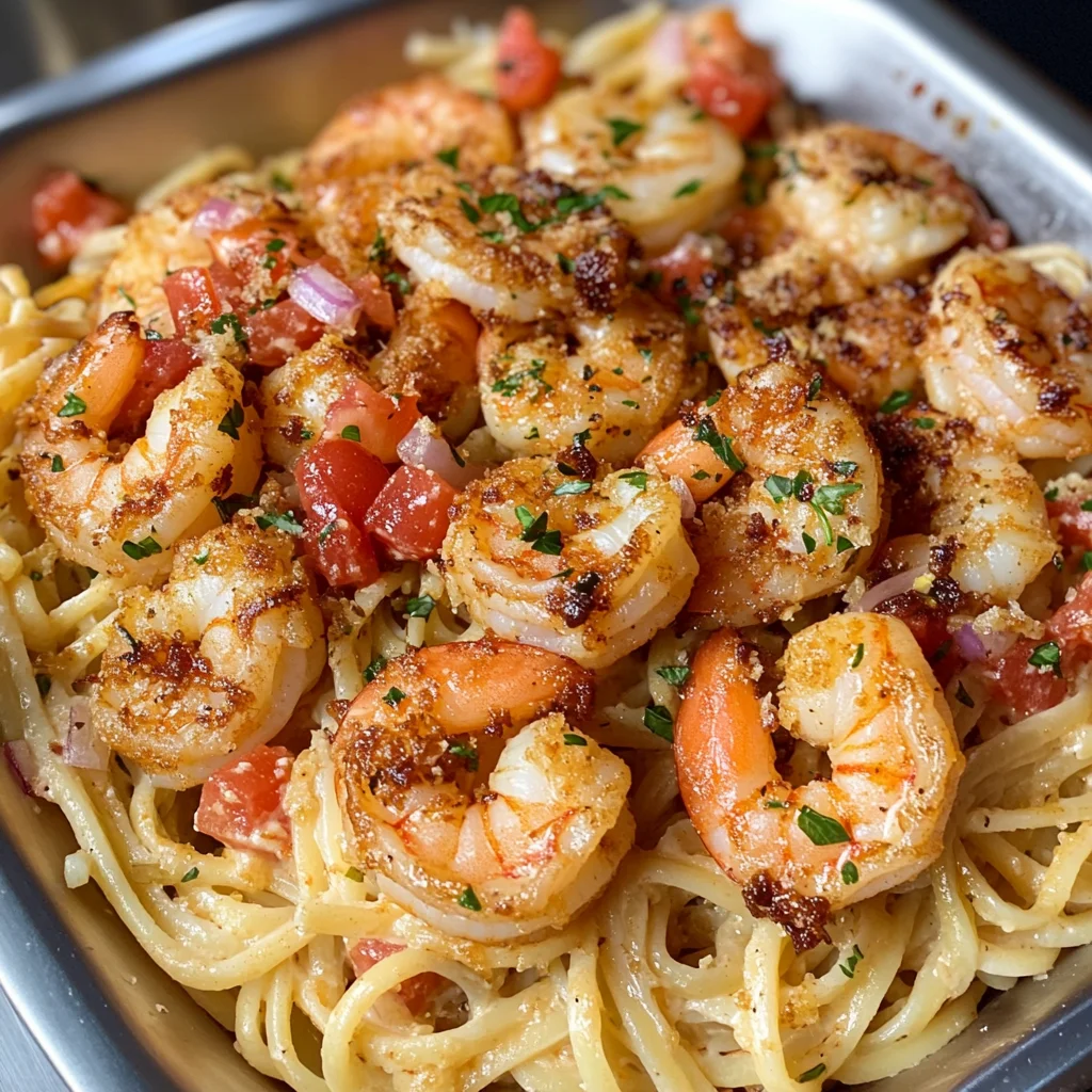 Copycat Cheesecake Factory Shrimp Scampi Linguine