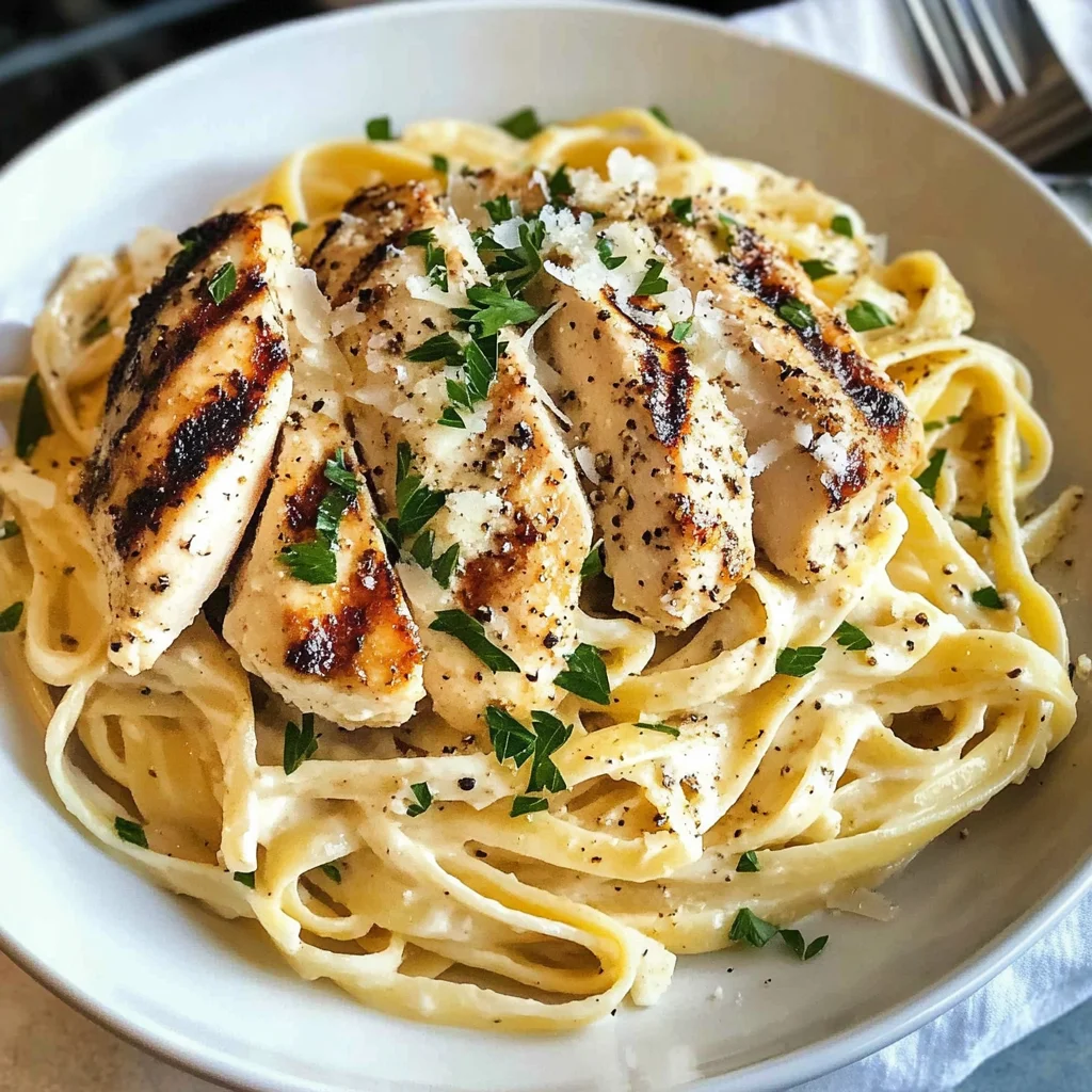 Grilled Chicken Alfredo