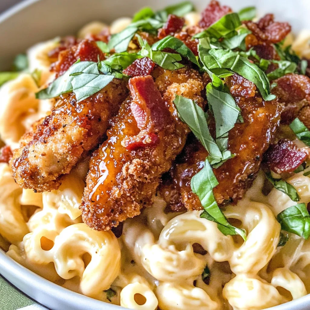 Honey Pepper Chicken Mac and Cheese