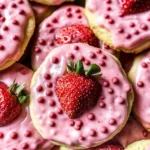 Iced Strawberry Sugar Cookies
