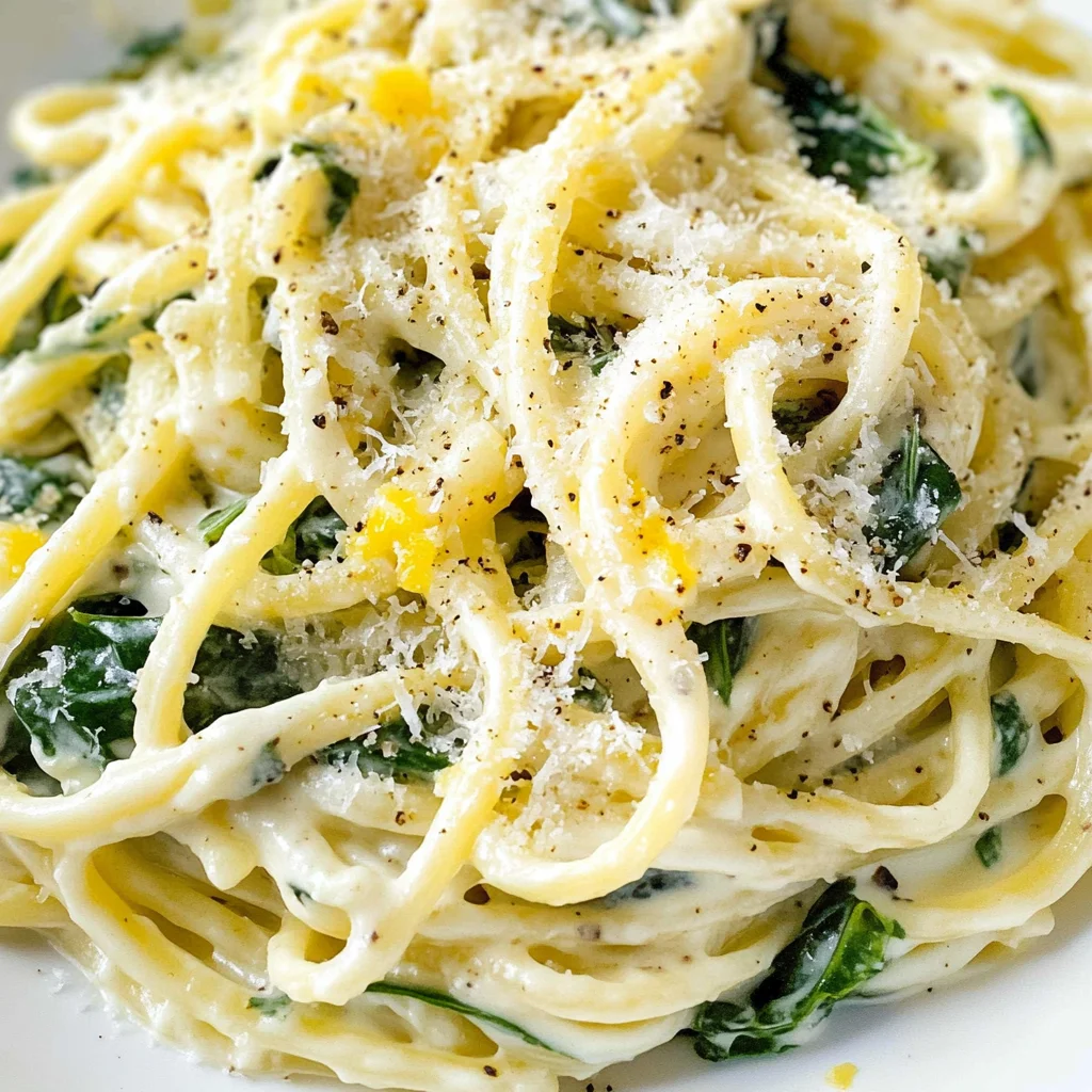 Lemon ricotta pasta & spinach