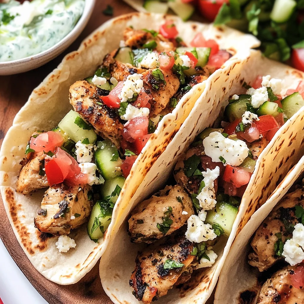 Mediterranean Chicken Tacos