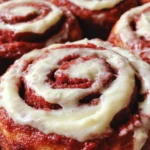 Red Velvet Cinnamon Rolls with Cream Cheese Frosting