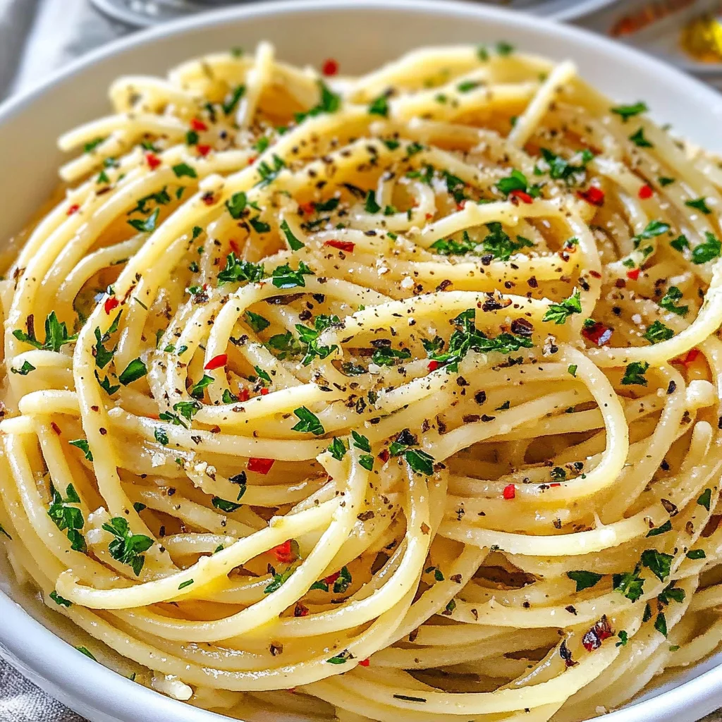 Spaghetti Aglio e Olio (Easy Garlic Olive Oil Pasta)