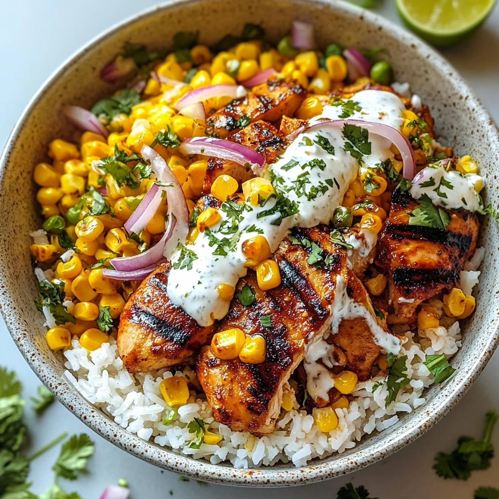 Street Corn Chicken Rice Bowl
