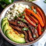 Beef Fajita Bowls with Cauliflower Rice