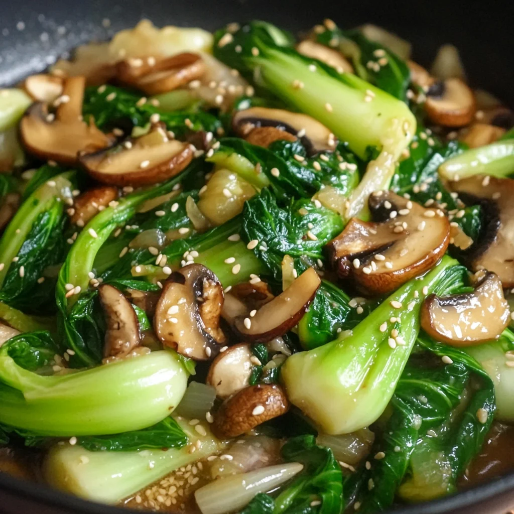 Bok Choy & Mushrooms Stir Fry