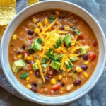 Creamy Vegetarian Tortilla Soup (Easy & Hearty)