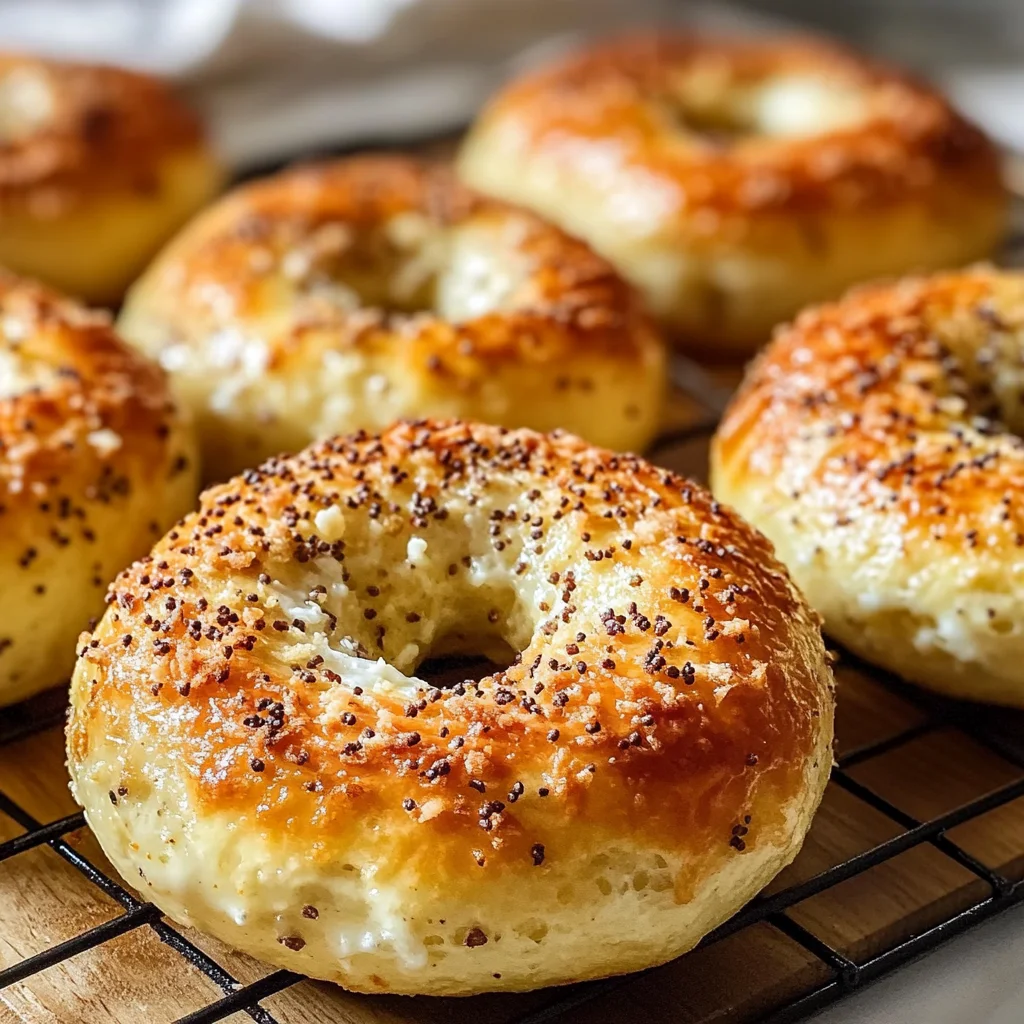 Garlic-Parmesan Cottage Cheese Bagels