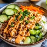Ground Turkey Rice Bowls with Bang Bang Sauce