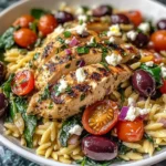 High Protein Mediterranean Chicken Orzo