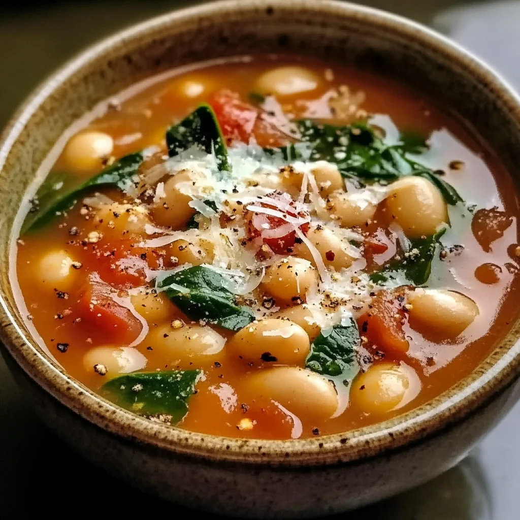 Parmesan Tomato Cannellini Bean Soup