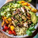 Pesto Chicken Avocado Orzo Salad
