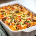 Sweet Potato, Sausage and Egg Breakfast Casserole